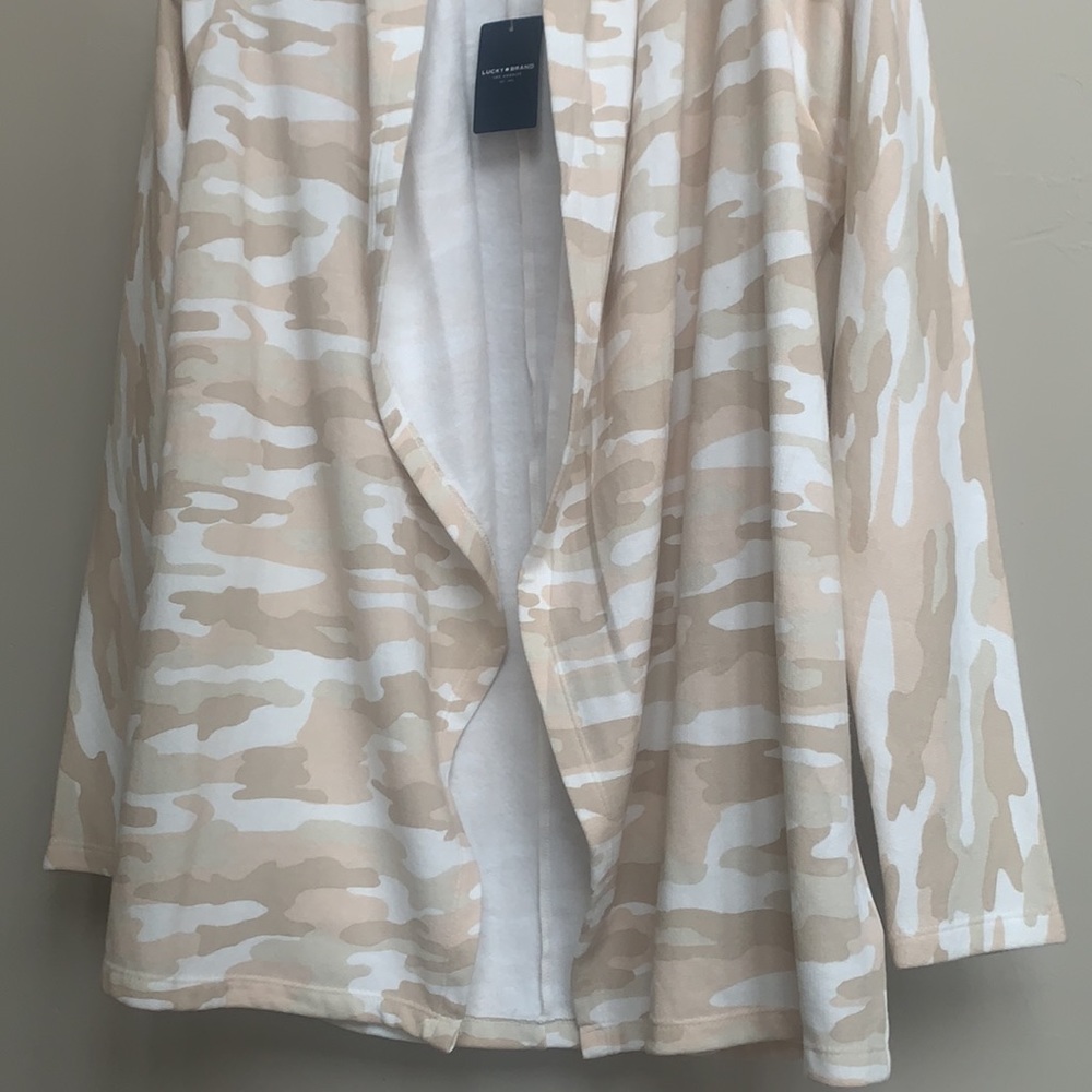 Lucky Brand Camo Open-Front Cardigan NWT - Picture 4 of 12